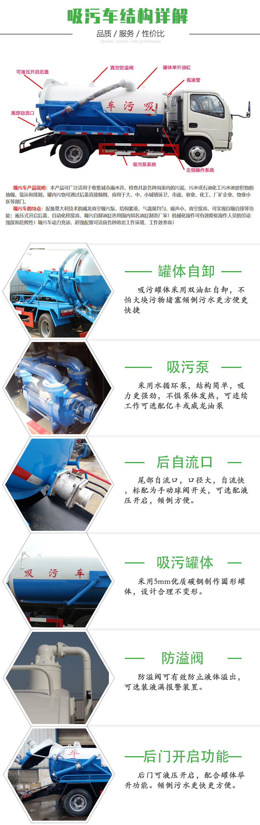 東風(fēng)天錦15方清洗吸污車（一體罐外觀）